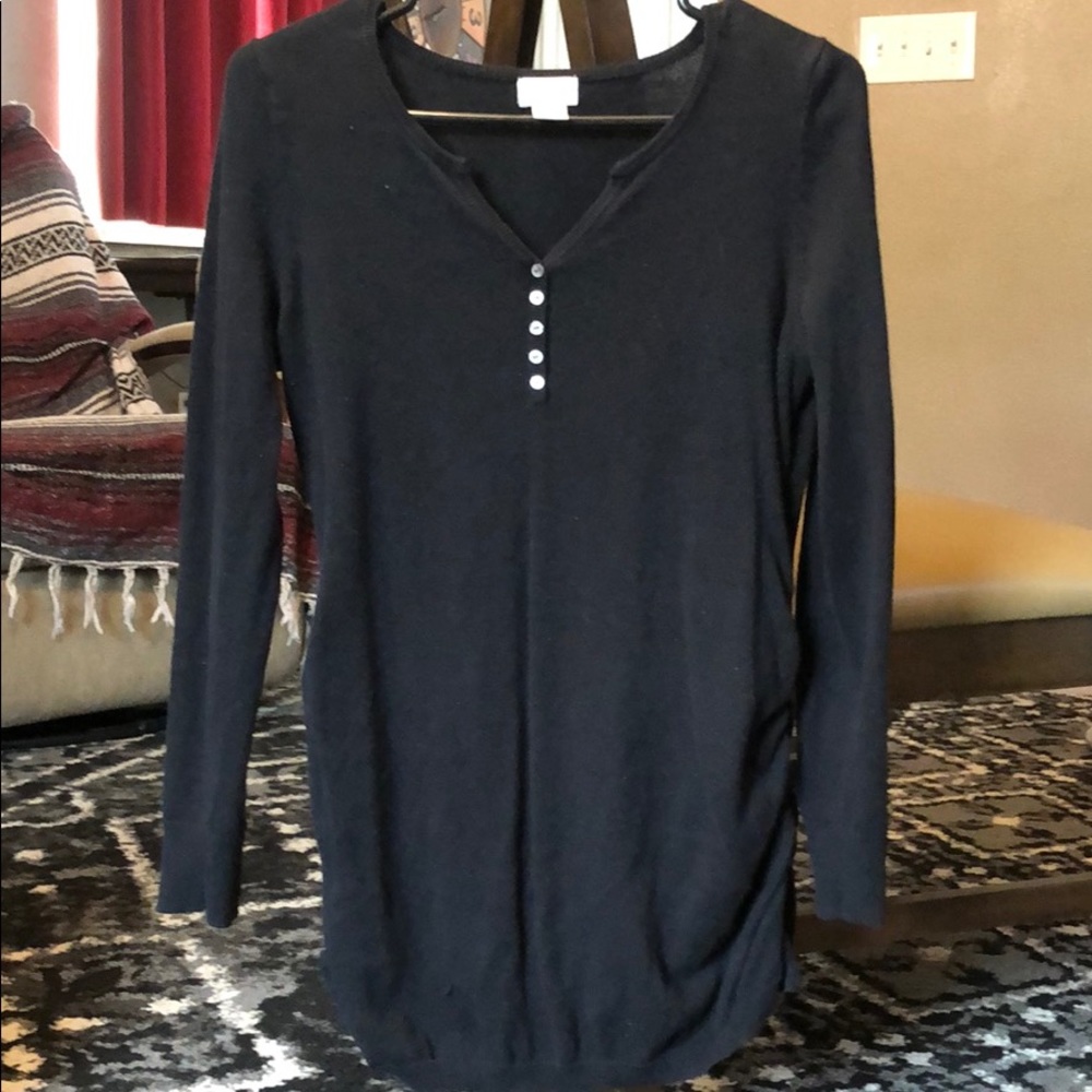Black Long sleeve maternity shirt